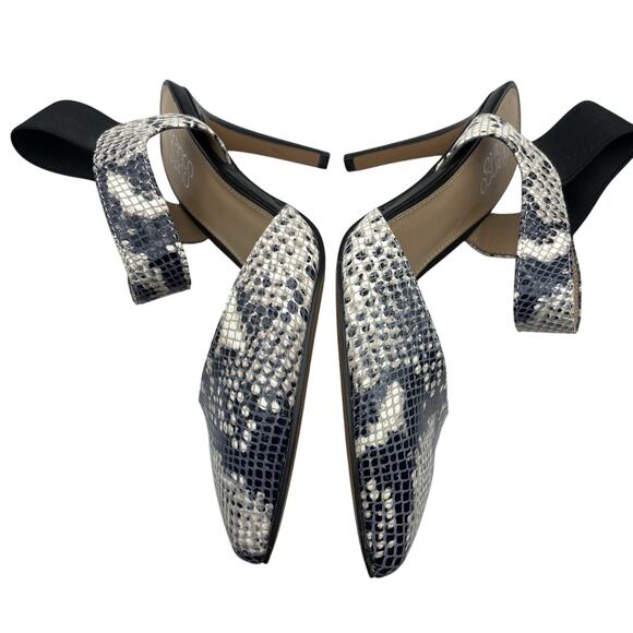 Franco Sarto Size 9.5 LIMA High Heels Leather Pointed Toe Snakeskin Print Pumps - Picture 5 of 6